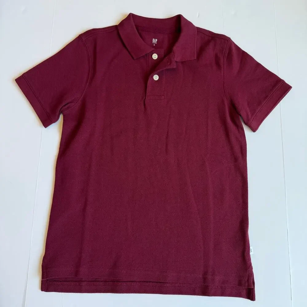NWT Gap Kids Solid Burgundy Polo